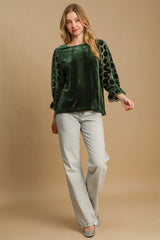 Elegant Umgee Polka Dot Lace Long Sleeve Blouse – Feminine & Timeless