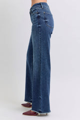Judy Blue Full Size Raw Hem Mid Rise Jeans - Trendy & Versatile Denim