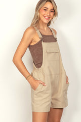 VERY J Women's Adjustable Suspender Overalls with Functional Pockets - Casual Rayon Romper