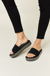 Forever Link Women's Open Toe Rhinestone Platform Sandals - Chic Summer Footwear