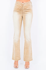 American Bazi V-Cut Ruched Flare Pants - Chic, Flattering & Trendy
