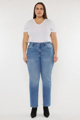 Kancan Full Size High Waist Jeans with Cat's Whiskers Detailing - Vintage Charm & Flattering Fit