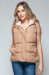Stylish Hooded Vest with Snap & Zip Closures | Perfect for All Seasons