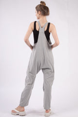 VERY J Women's Plunge Sleeveless Jumpsuit with Pockets - Trendy & Versatile