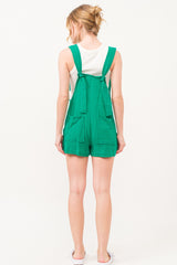 Trendy Sleeveless Button-Up Tie-Back Romper - 100% Cotton