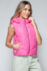 Snobbish Quilted Hooded Vest with Zip-Up Front - Stylish & Warm Outerwear