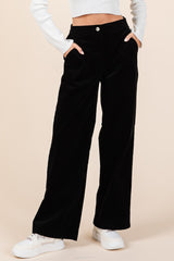 Mittoshop Corduroy Elastic Waist Pants - Comfortable & Stylish Knit Fabric