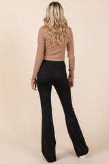 Mittoshop Women's Stretchy Flare Pants with Elastic Waist - Ultimate Comfort & Style