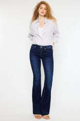 Kancan Mid Rise Slim Flare Jeans - Vintage Style & Modern Comfort