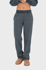 Mono B Cozy Elastic Waist Fleece Pants with Pockets - Ultimate Comfort & Warmth