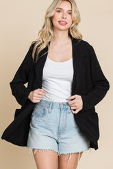 Culture Code Women's One Button Long Sleeve Blazer with Pockets - Versatile & Timeless