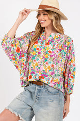 SAGE + FIG Women’s Button Down Floral Shirt – Chic & Versatile
