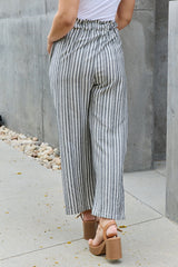 Heimish Striped Paperbag Waist Culotte Pants - Chic & Comfortable