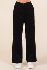 Mittoshop Corduroy Elastic Waist Pants - Comfortable & Stylish Knit Fabric