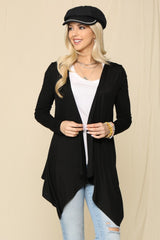 Celeste Women's Full Size Open Front Knit Cardigan - Stylish & Cozy Layer