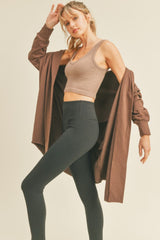 Kimberly C Longline Hooded Cardigan - Cozy Open Front Layer