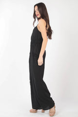 Chic Pintuck Detail Woven Sleeveless Jumpsuit - Versatile Fashion by VERY J