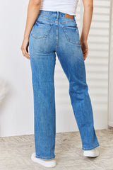 Judy Blue High Waist Distressed Straight-Leg Jeans - Stylish, Comfortable & Versatile
