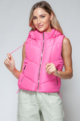 Snobbish Quilted Hooded Vest with Zip-Up Front - Stylish & Warm Outerwear