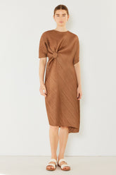 Elegant Pleated Dolman Sleeve Dress by Marina West Swim