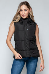 Stylish Hooded Vest with Snap and Zip Closures - Versatile and Warm
