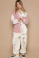 Stylish POL Long Sleeve Embroidered Patch Pocket Shirt - Trendy & Comfortable