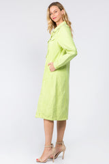 American Bazi Women's Button-Up Distressed Denim Dress - Timeless Style with Modern Edge