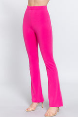 Comfortable Waist Elastic Slim Flare Yoga Pants - Breathable & Stylish Activewear