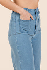 Mittoshop High Waist Wide Leg Jeans - Comfortable & Stylish Denim for Every Occasion