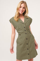 Chic Button-Up Sleeveless Dress - Versatile and Timeless Style