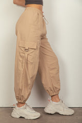 Y2K-Inspired Elastic Waist Cargo Pants with Utility Pockets | NK Wears