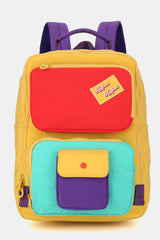 Himawari Contrast Nylon Backpack with Handles – Stylish, Durable & Waterproof