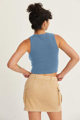 Trendy HYFVE Ribbed Knit Cropped Tank for Effortless Style