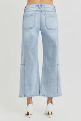 RISEN Women's High Rise Wide Leg Crop Jeans - Stylish & Comfortable Denim for All Occasions
