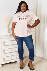Simply Love Slogan Graphic Cuffed T-Shirt - Trendy & Stylish Expression
