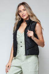 Stylish Snobbish Quilted Hooded Vest with Zip-Up Closure