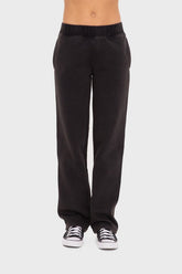 Mono B Elastic Waist Fleece Pants with Pockets - Ultimate Cozy Loungewear for Relaxation
