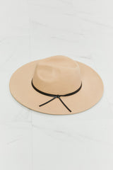 Fame Make It Work Fedora Hat - Stylish Beige Fedora with Elegant Faux Leather Knot