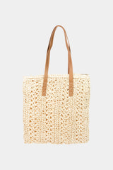Fame Straw Braided Tote Bag - Stylish & Versatile Summer Accessory
