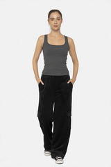 Mono B Corduroy Cargo Pants with Elastic Waistband - Stylish & Comfortable Casual Wear