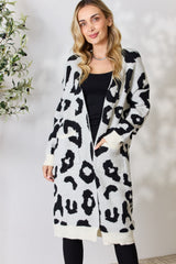 BiBi Leopard Print Open Front Cardigan - Stylish & Versatile Layering