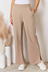 RISEN Wide Leg Lounge Pants with Slits - Ultimate Comfort & Style