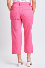 YMI Jeanswear Full Size Mid-Rise Hyperstretch Cropped Straight Pants for Women