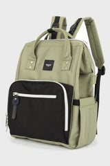 Himawari Large Waterproof Canvas Backpack with Side Pockets - Eco-Friendly and Durable