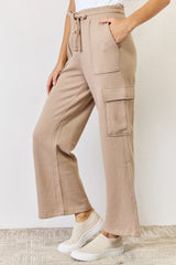 RISEN Women's Urban High Waist Cargo Wide Leg Pants with Stylish Pockets