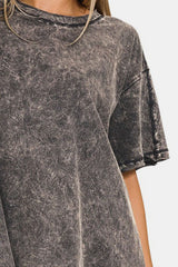 Zenana Women's Cotton Round Neck Dropped Shoulder Blouse - Comfortable & Stylish