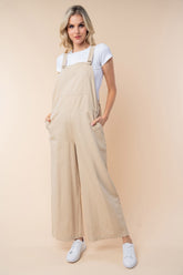 White Birch Sleeveless Wide Leg Jumpsuit - Chic Cotton One-Piece