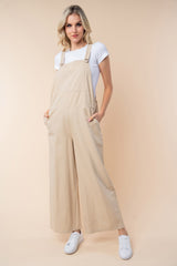 White Birch Sleeveless Wide Leg Jumpsuit - Chic Cotton One-Piece