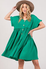 SAGE + FIG Women's Full Size Cotton Button-Up Short Sleeve Dress - Versatile Day to Night Wear