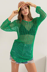 HYFVE Bohemian Crochet Long Sleeve Cover-Up: Stylish & Versatile